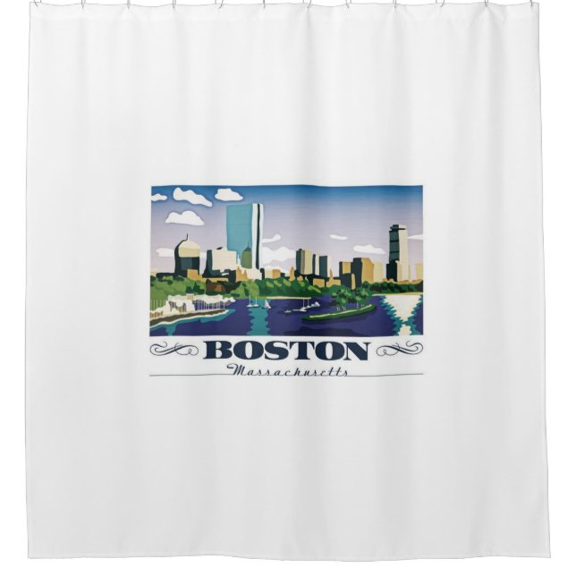 Boston, Massachusetts Shower Curtain (Front)