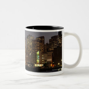 Boston, Massachusetts skyline 4 Two-Tone Coffee Mug