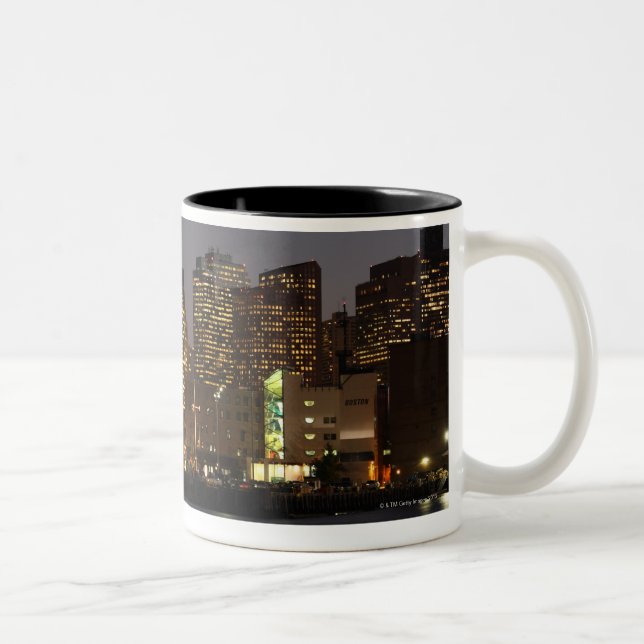 Boston, Massachusetts skyline 4 Two-Tone Coffee Mug (Right)