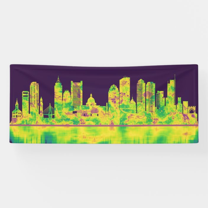 Boston Massachusetts Skyline Banner Zazzle.co.uk