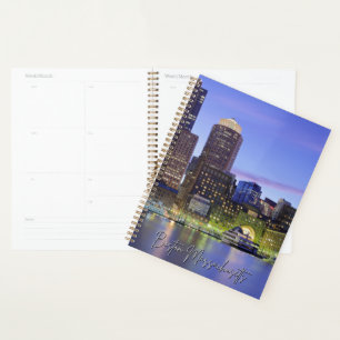 Boston Massachusetts Skyline Calendar Planner