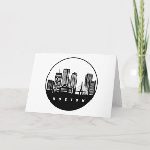 Boston Massachusetts Skyline Card