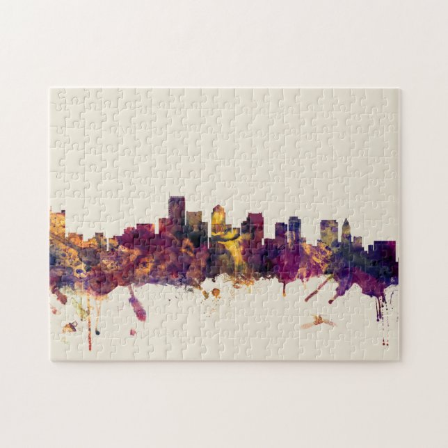 Boston Massachusetts Skyline Jigsaw Puzzle (Horizontal)