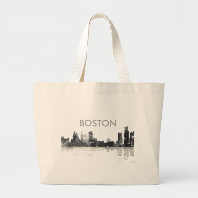 BOSTON MASSACHUSETTS SKYLINE - Jumbo Tote Bag (Front)