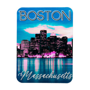 Boston Massachusetts Skyline  Magnet