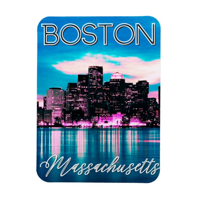 Boston Massachusetts Skyline  Magnet (Vertical)