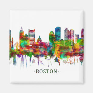 Boston Massachusetts Skyline Magnet