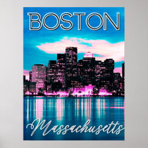 Boston Massachusetts Skyline    Poster