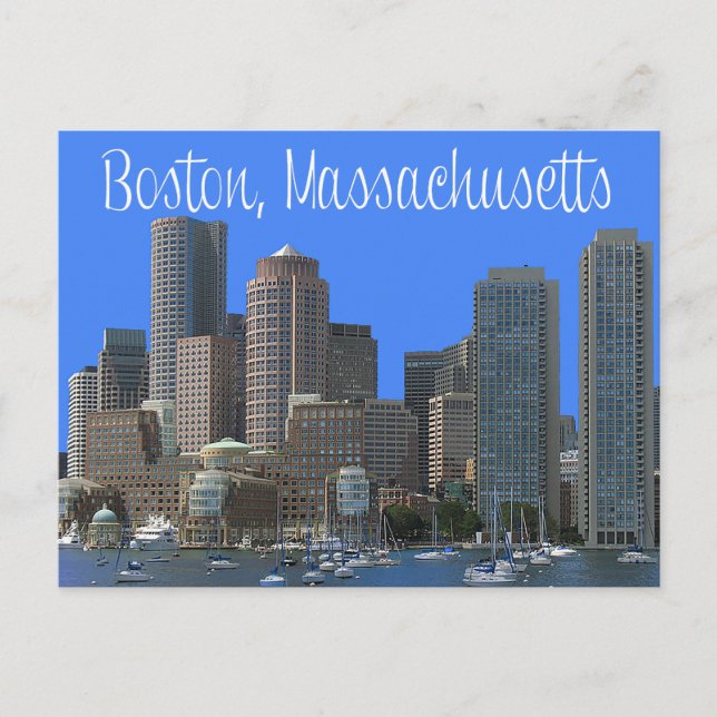 Boston, Massachusetts, Skyline United States Postcard (Front)