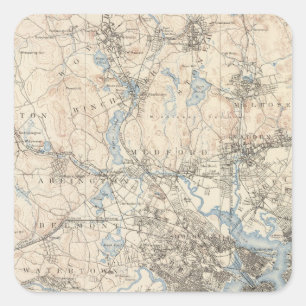 Boston, Massachusetts Square Sticker