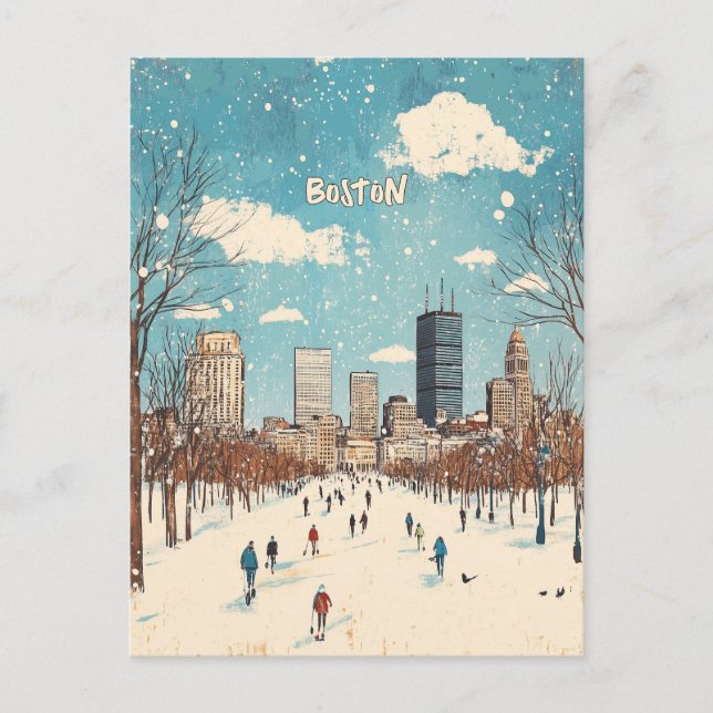 Boston Massachusetts Travel Postcard (Front)