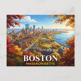 Boston Massachusetts Travel Postcard