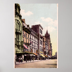 Boston Massachusetts Tremont Street Poster