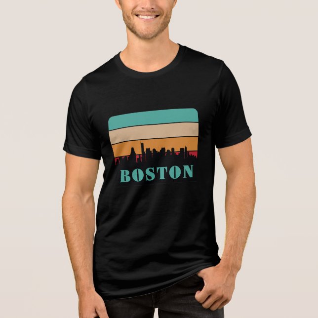 Boston Massachusetts Tri-Blend Shirt (Front)