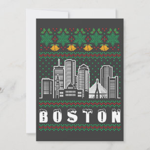 Boston Massachusetts Ugly Christmas Invitation