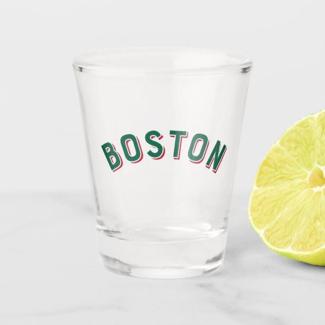 Boston, Massachusetts Vintage Arch Shot Glass (Front)