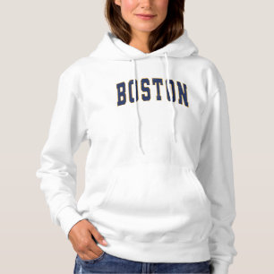 Boston Massachusetts Vintage College Style Hoodie