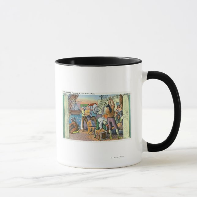 Boston, MassachusettsBoston Tea Party Scene Mug (Right)