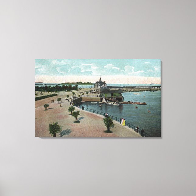 Boston, MassachusettsGeneral View of City Canvas Print (Front)