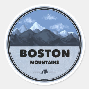 Boston Mountains Arkansas Camping Classic Round Sticker