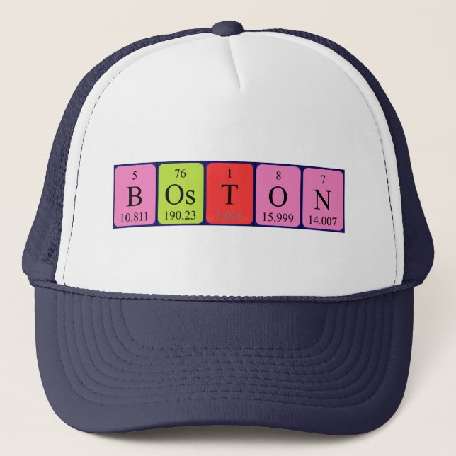 Boston periodic table name hat (Front)