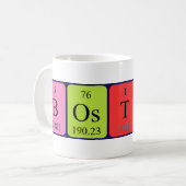 Boston periodic table name mug (Front Left)