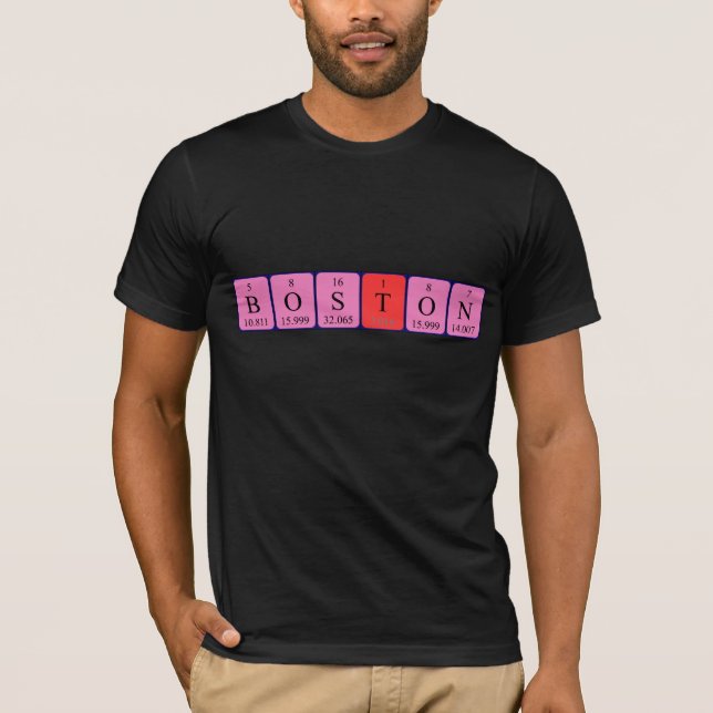 Boston periodic table name shirt (Front)