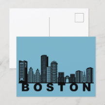 Boston Postcard – Iconic Skyline Silhouette 