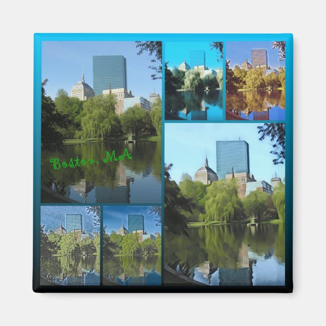 Boston Public Garden Photo Collage 0016 Magnet (Front)