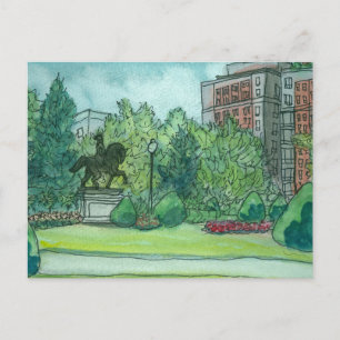 Boston Public Garden Postcard