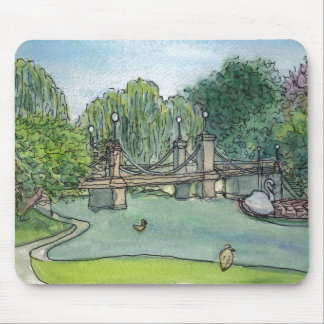 Boston Public Garden Swan Boats Mouse Pad