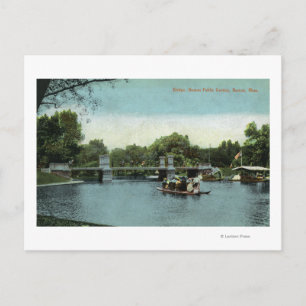 Boston Public Garden View of the Bridge Postcard