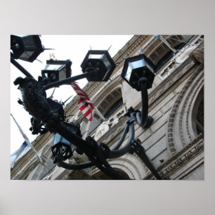 Boston Public Library Lamps Poster