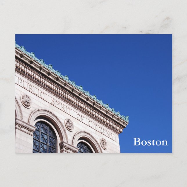 Boston Public Library Postcard (Front)