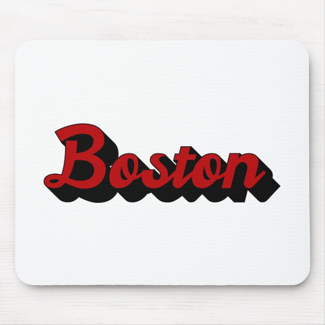 Boston Red and Black Mouse Mat (Front)