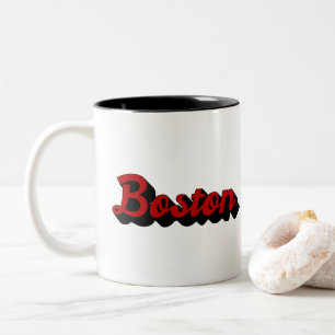 Boston Red and Black Two-Tone Coffee Mug