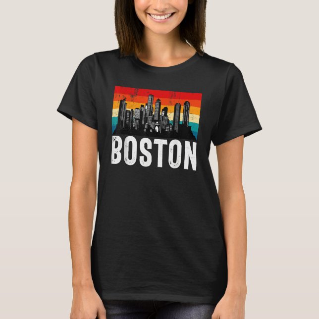 Boston  Retro Boston  Boston Massachusetts T-Shirt (Front)