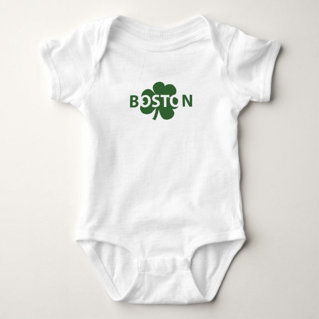 Boston Shamrock Baby Bodysuit (Front)