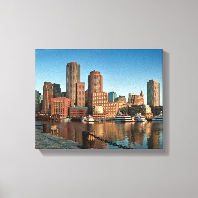 Boston skyline canvas print (Front)