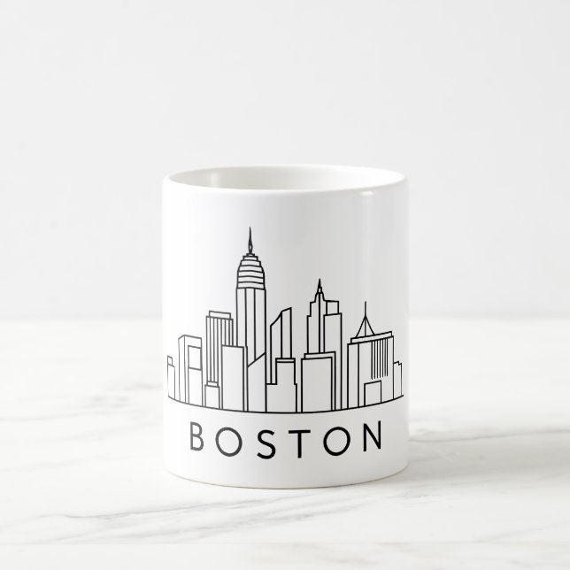 Boston Skyline – Cityscape Design Coffee Mug (Center)