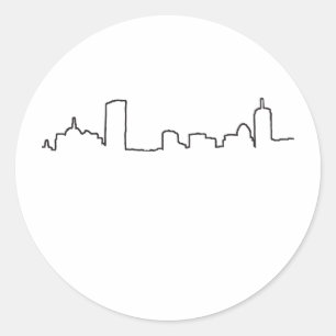 Boston - Skyline Classic Round Sticker