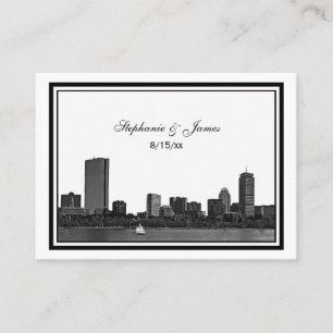 Boston Skyline Etched Framed Place Cards #2