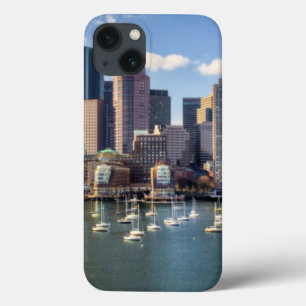 Boston skyline from waterfront iPhone 13 case