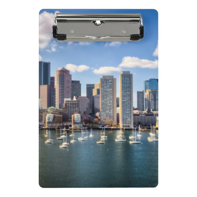 Boston skyline from waterfront mini clipboard (Front)