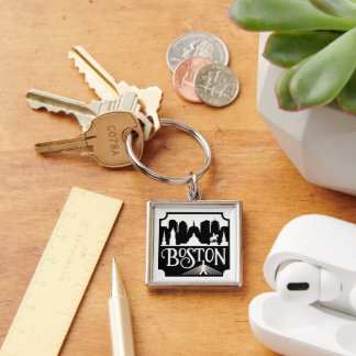 Boston Skyline Key Ring