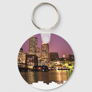 Boston Skyline Key Ring