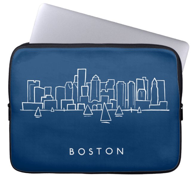 Boston Skyline Laptop Sleeve (Front)