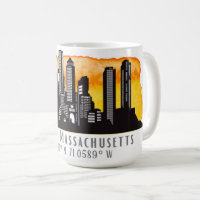Boston Skyline Latitude and Longitude