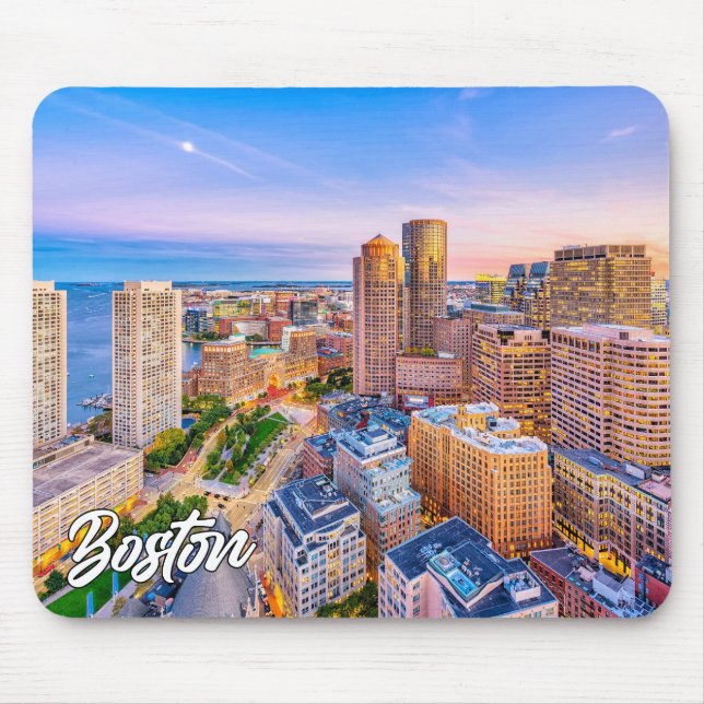 Boston Skyline, Massachusetts, USA Mouse Mat (Front)