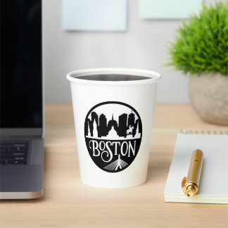 Boston Skyline Paper Cups